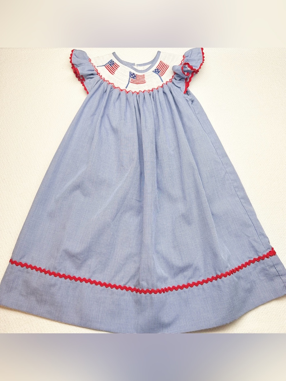 Candyland American Flag Smocked Dress